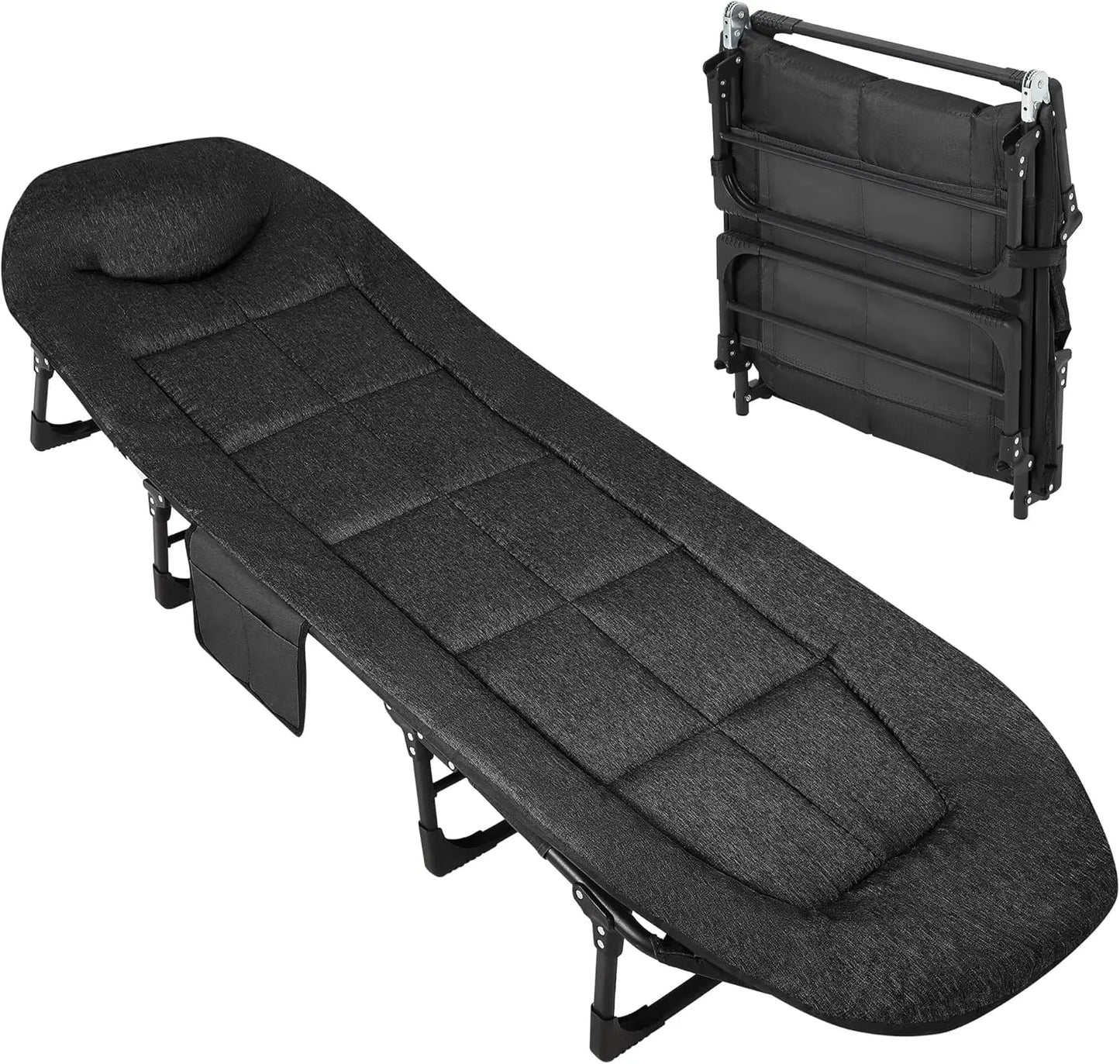 HiMISS Portable Lightweight Camping Tent Cot With Cushioned Bed Chair