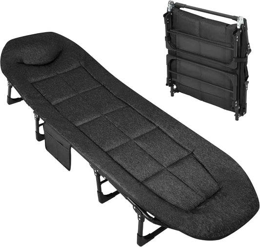 HiMISS Portable Lightweight Camping Tent Cot With Cushioned Bed Chair