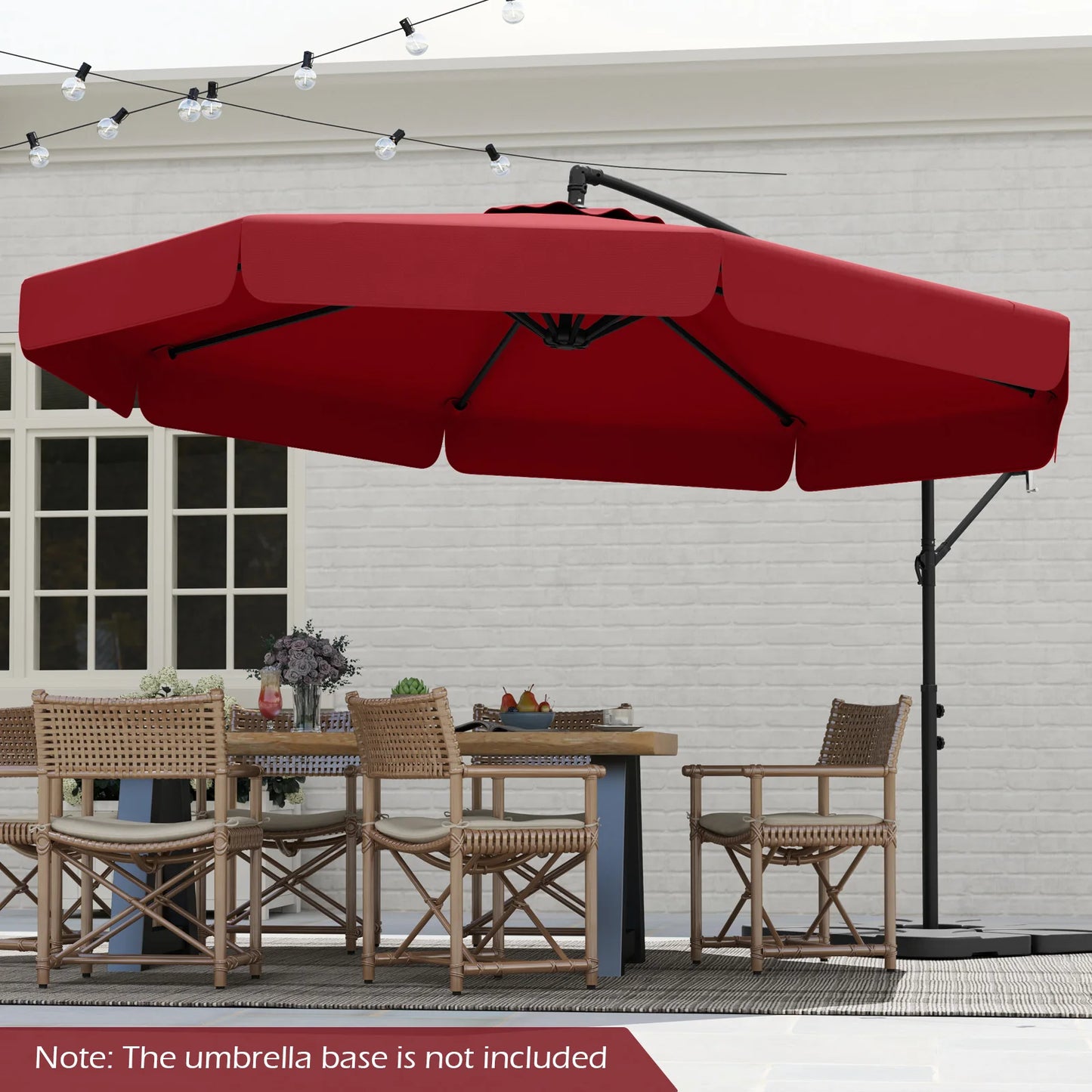 LIFEZEAL Cantilever Offset Hanging Umbrella With Cover