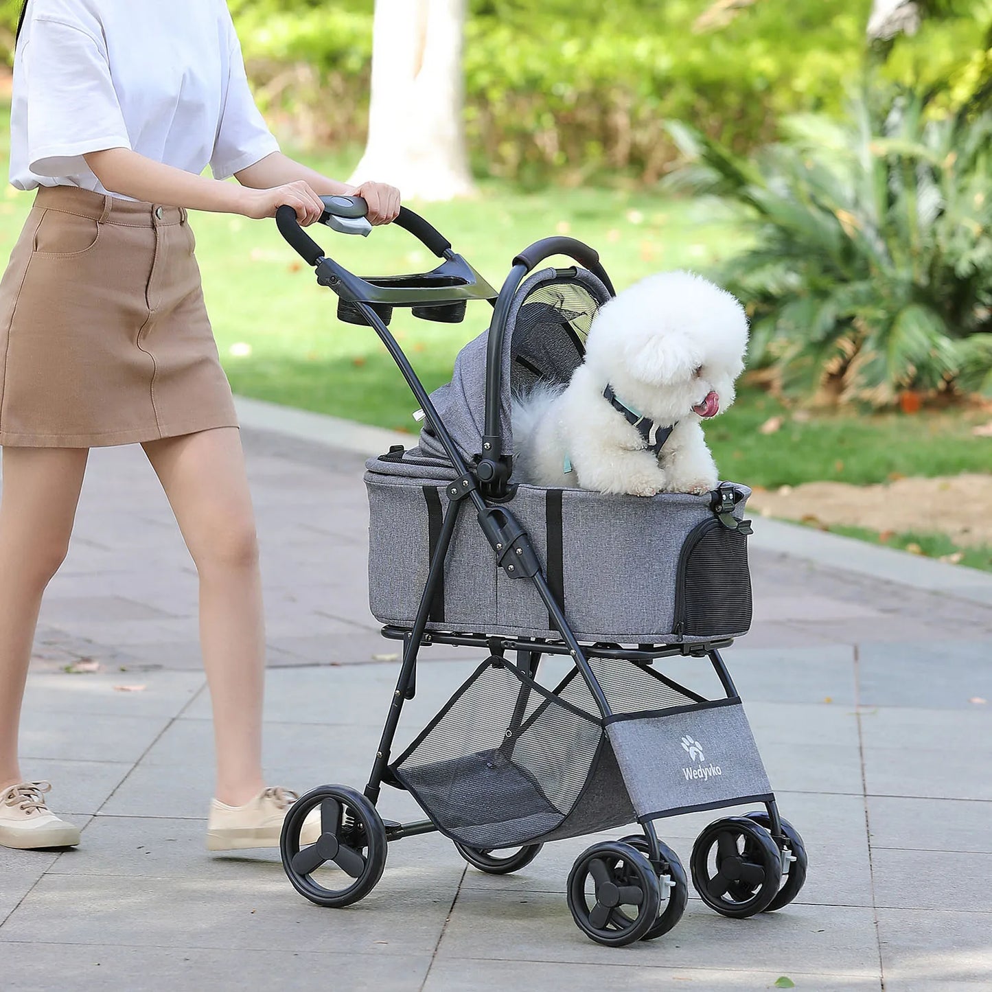 3 In 1 Pet Stroller With Removable Carrier For Small And Medium Dogs Cats