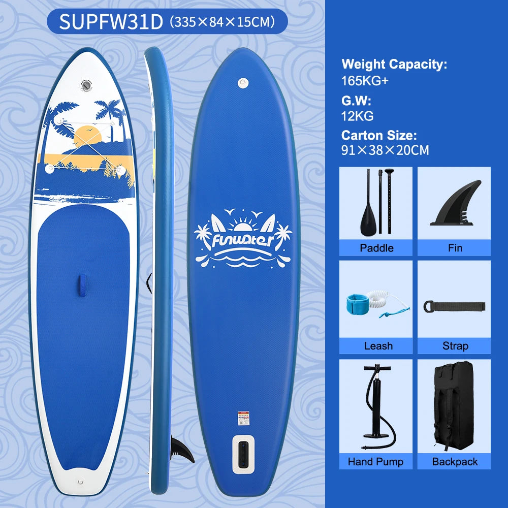 Funwater Inflatable Stand Up Paddle Board With Accessories