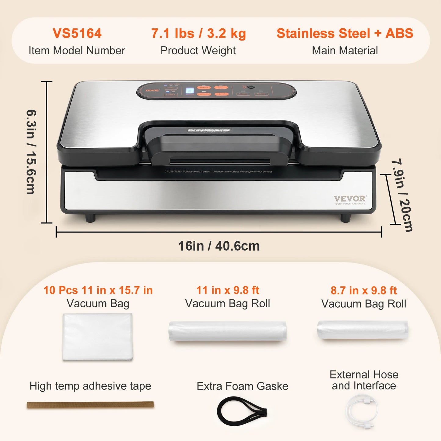 Succebuy Commercial Vacuum Sealer Machine Multifunctional For Home Kitchen