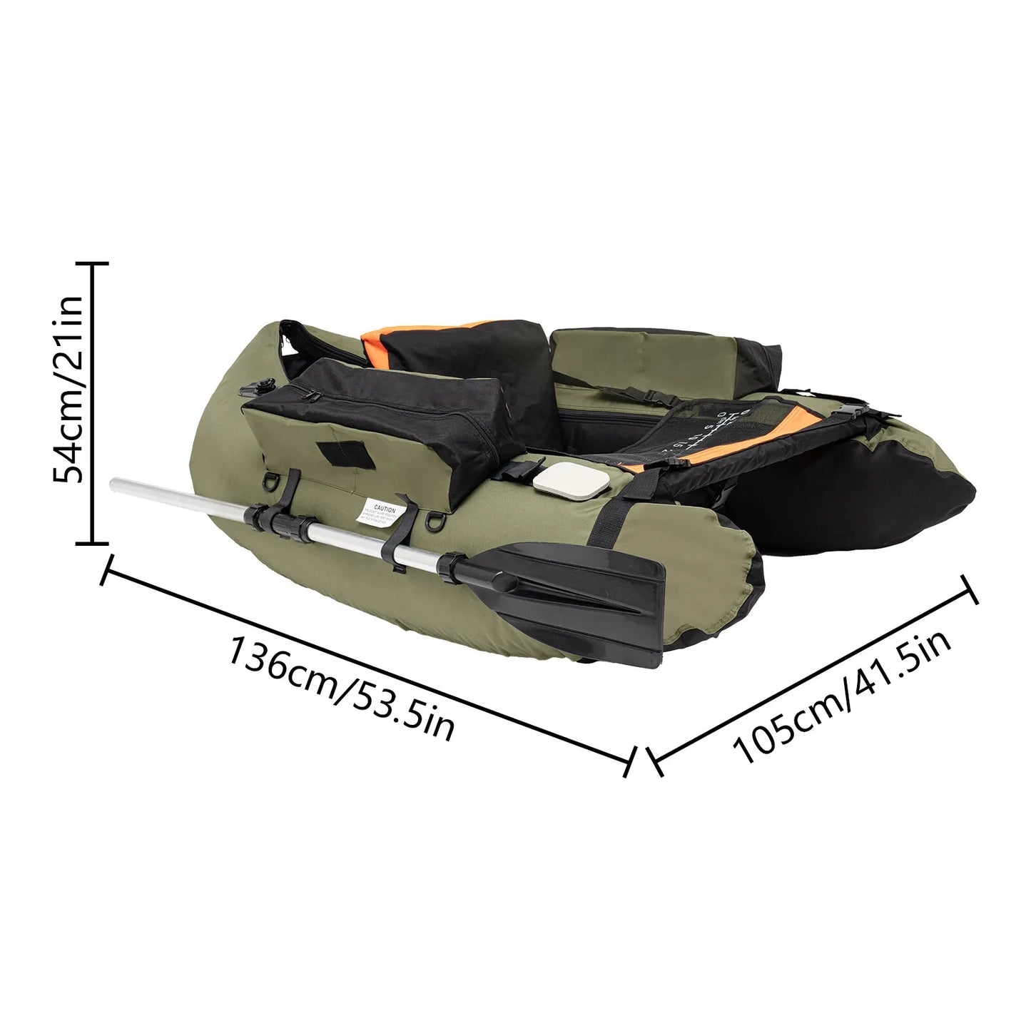 Outdoor Inflatable Fishing Boat With Adjustable Backrest