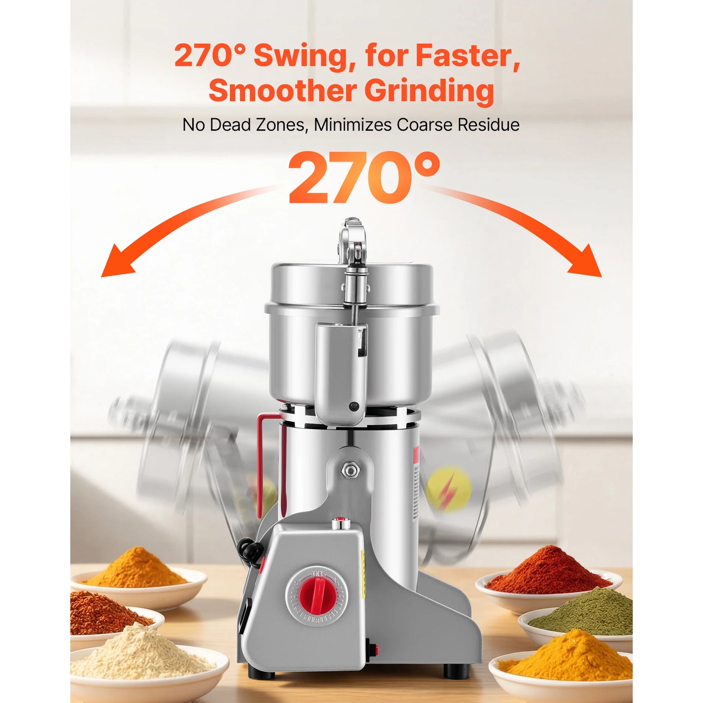 SucceBuy Electric Grain Mill Grinder High Speed 28000 32000 RPM