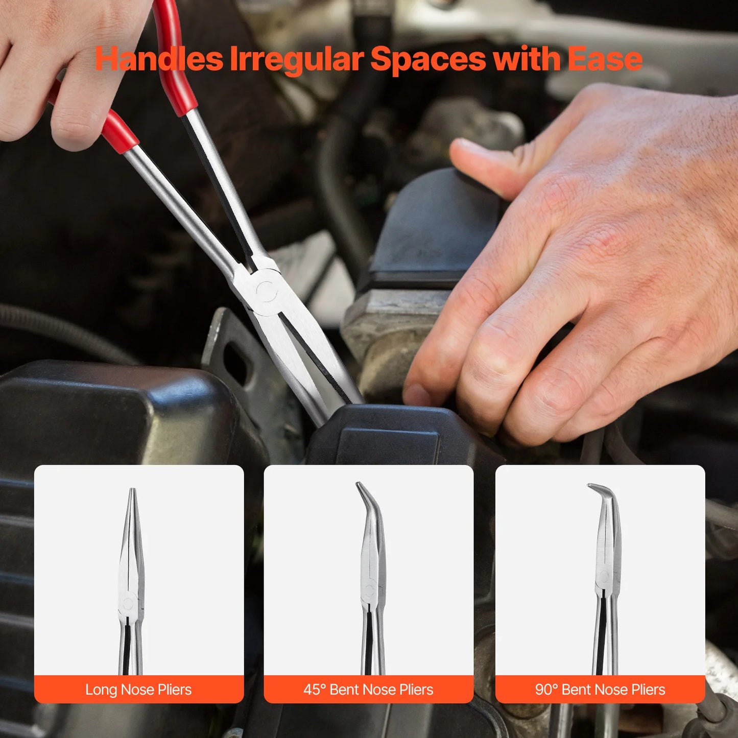 SucceBuy 5-Piece Needle Nose Pliers Set