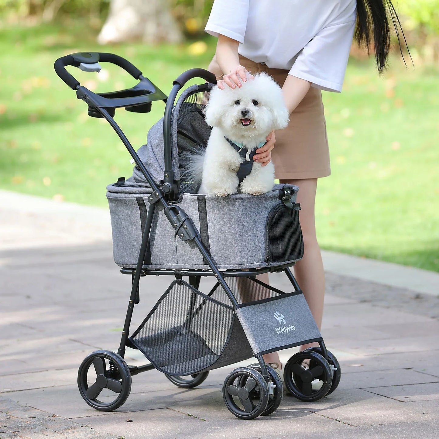 3 In 1 Pet Stroller With Removable Carrier For Small And Medium Dogs Cats
