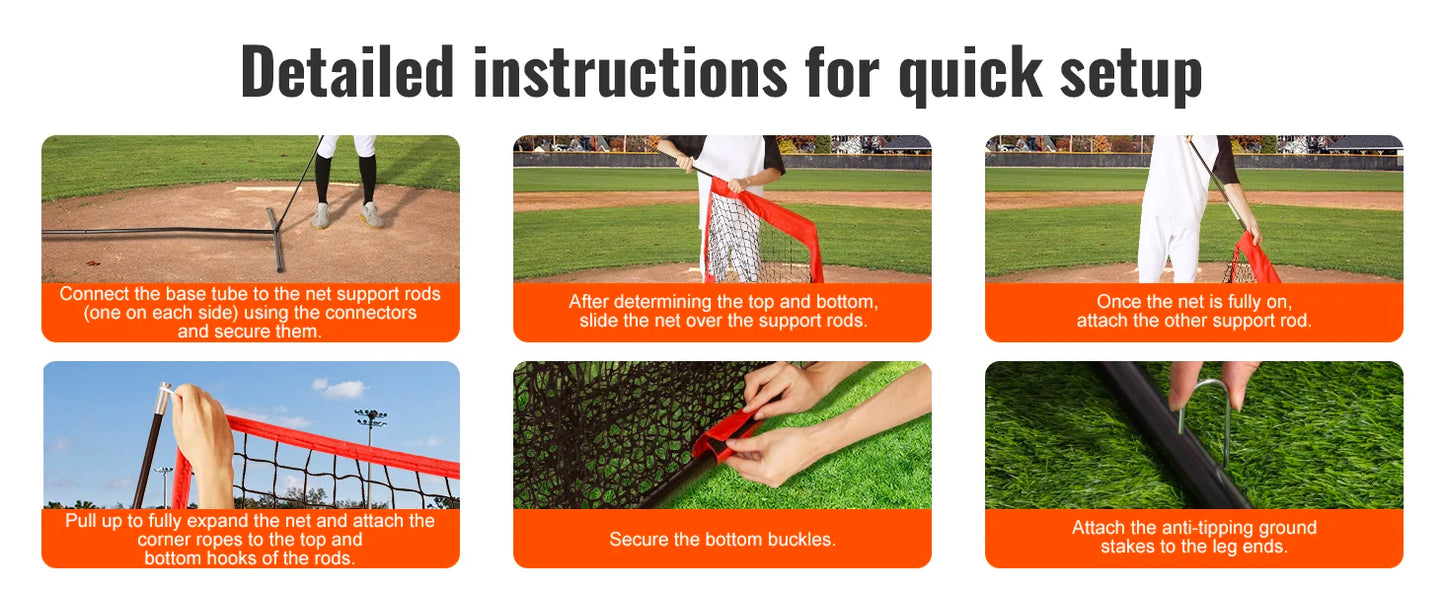 SucceBuy Baseball Softball Practice Net Hitting Batting Catching