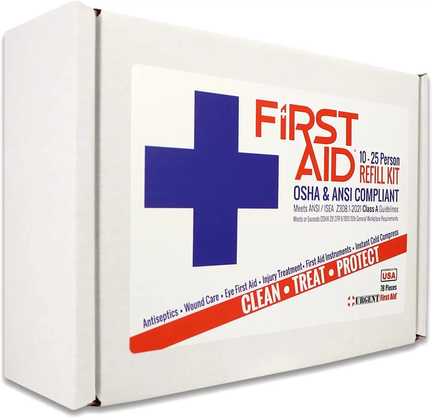 ANSI 25 Person First Aid Kit Refill With 78 Pieces For Office Home Car