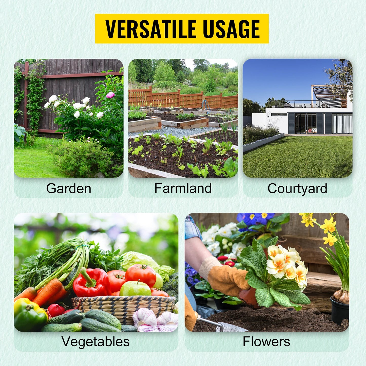 VEVOR Walk-In Tunnel Greenhouse With Galvanized Frame Waterproof Cover