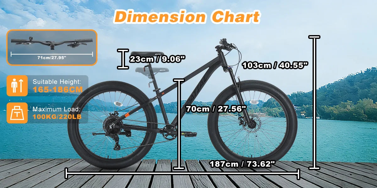 Spatial MT275FSPRO Hardtail Mountain Bike With Suspension And Disc Brakes