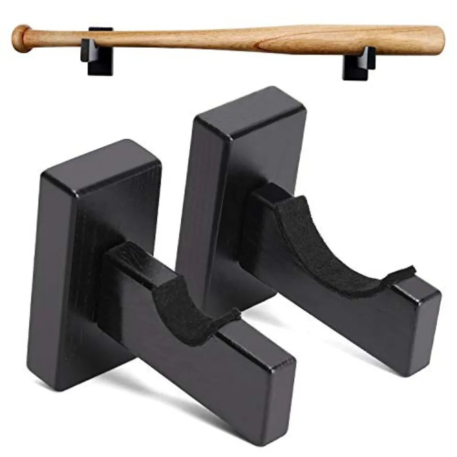 2PCS Baseball Bat Display Case, Baseball Bat Hanger Holder, Baseball Bat Horizontal Rack, Baseball Bat Bracket - Black