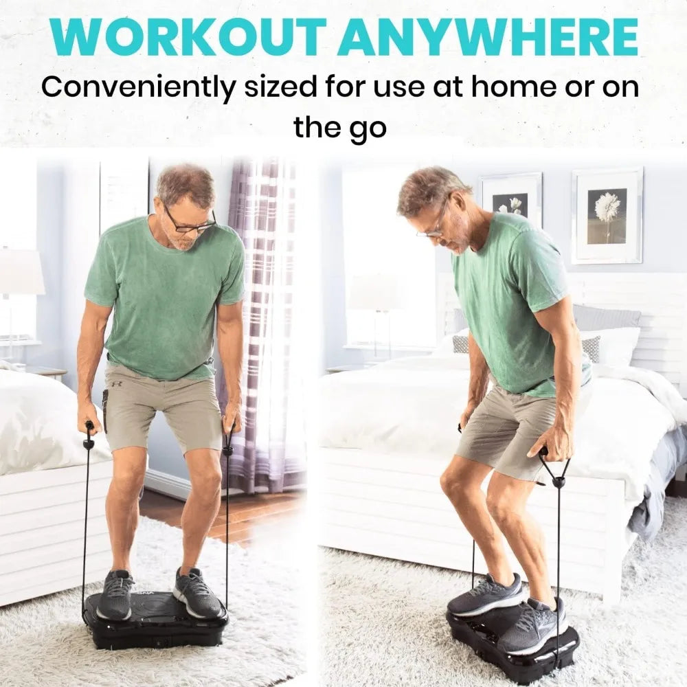 YTYIN Vibration Plate Exercise Machine With Resistance Bands