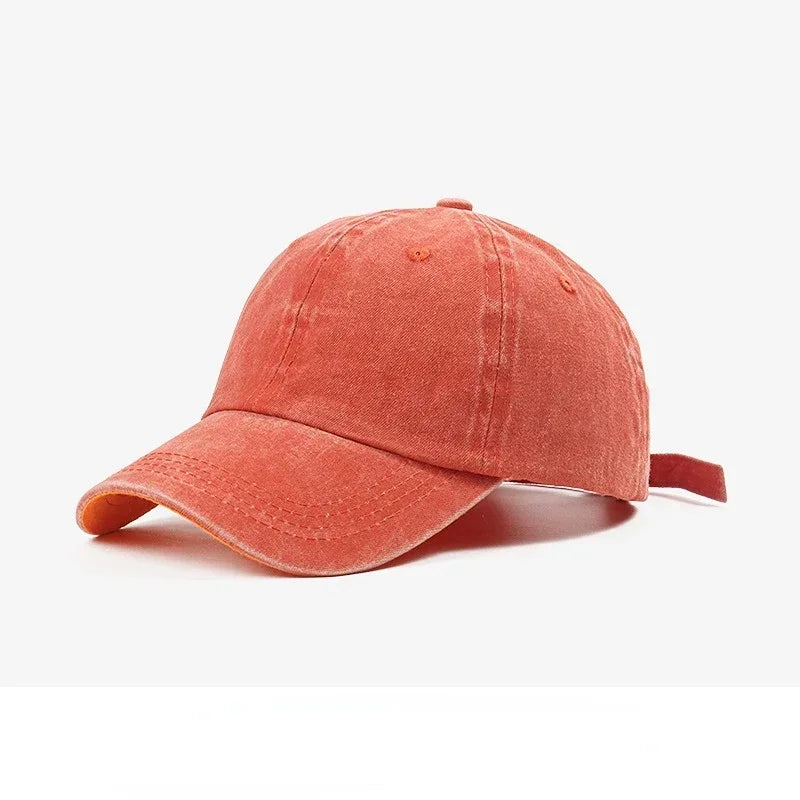 Arthmix Solid Washed Denim Baseball Cap Unisex Cotton Sunshade Hat