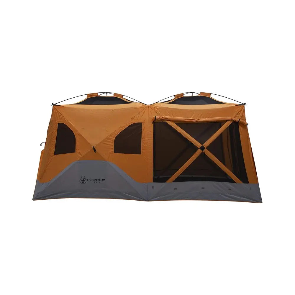 T4 Plus Extra Large 4 to 8 Person Portable Pop Up Outdoor Shelter Camping Hub Tent with Rain Fly amp Extended Screened in Sun R
