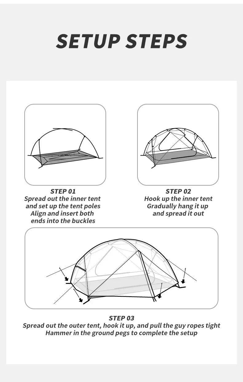 Naturehike Mongar Two Person Ultralight Camping Tent