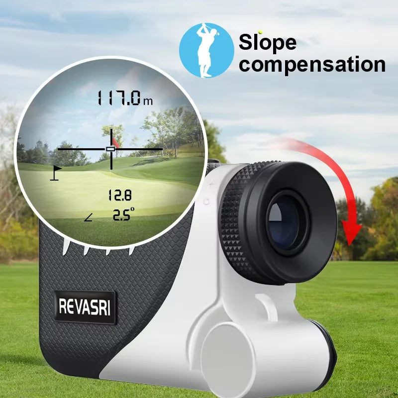 REVASRI 1500M Golf Rangefinder, Slope-Compensated Rangefinder, Speed and Long-Range Measurement Function Hunting Monocular