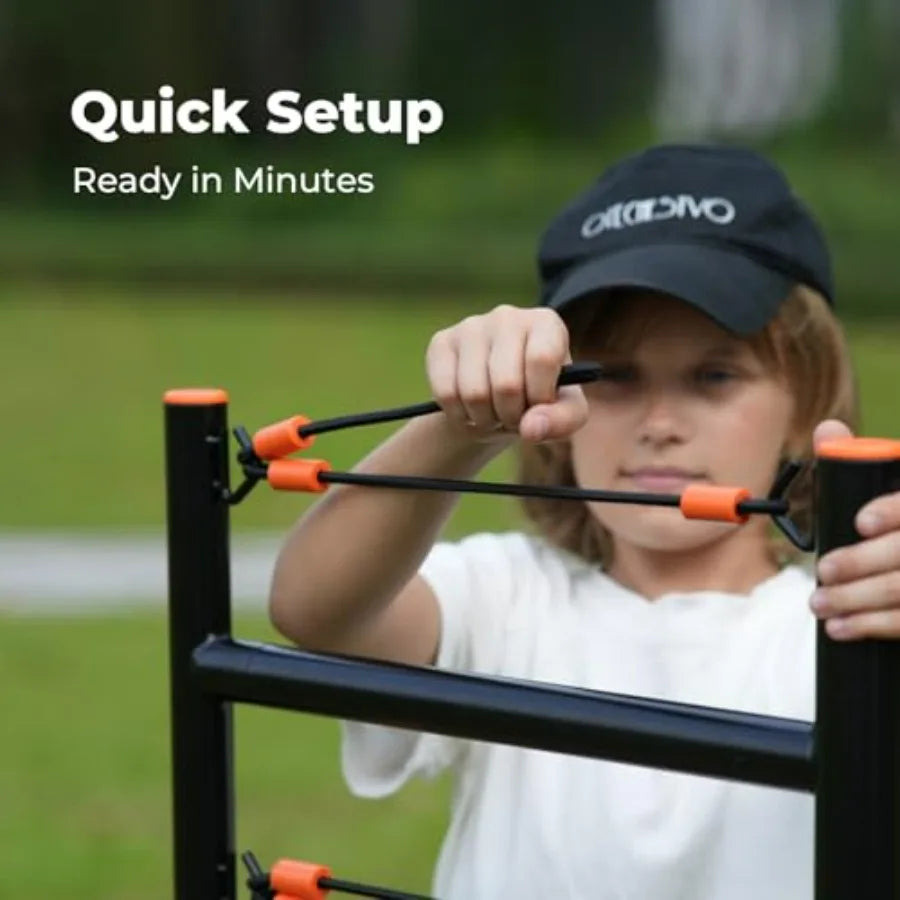 Youth Baseball Swing Trainer Adjustable Hght Batting Trainer with Auto Reset High-Density Feedback Ball Easy Setup Baseball Tra