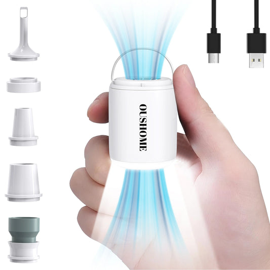 Portable Air Pump For Inflatables With Camping Light USB Rechargeable