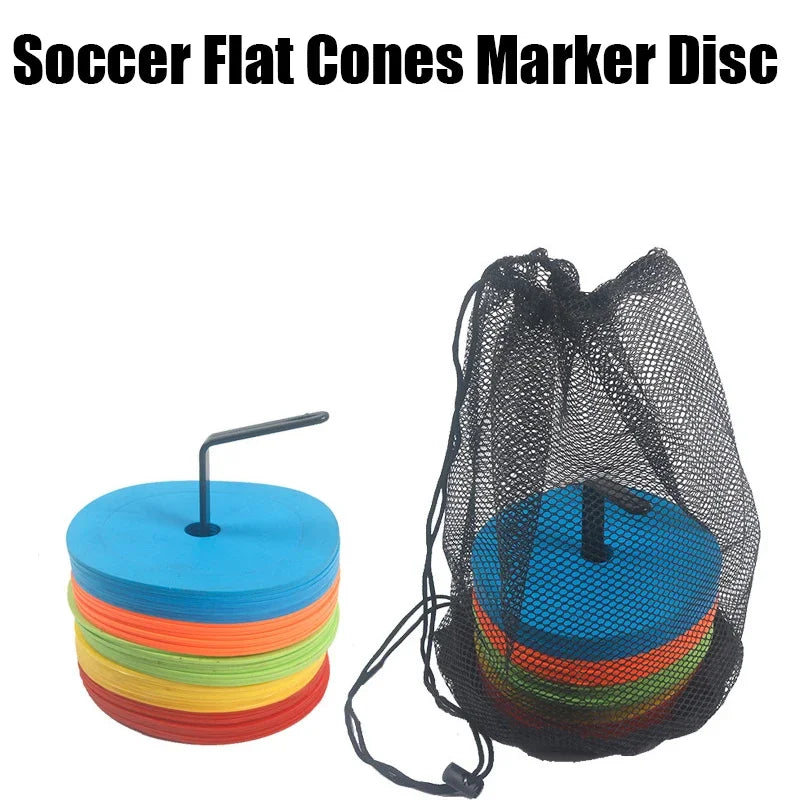 10 Pack Soccer Flat Cones Discs For Speed Agility Training