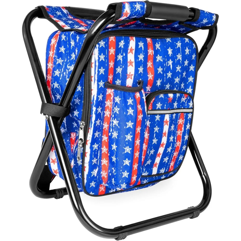 NBVCX Folding Cooler Backpack Stool For Camping And Hunting
