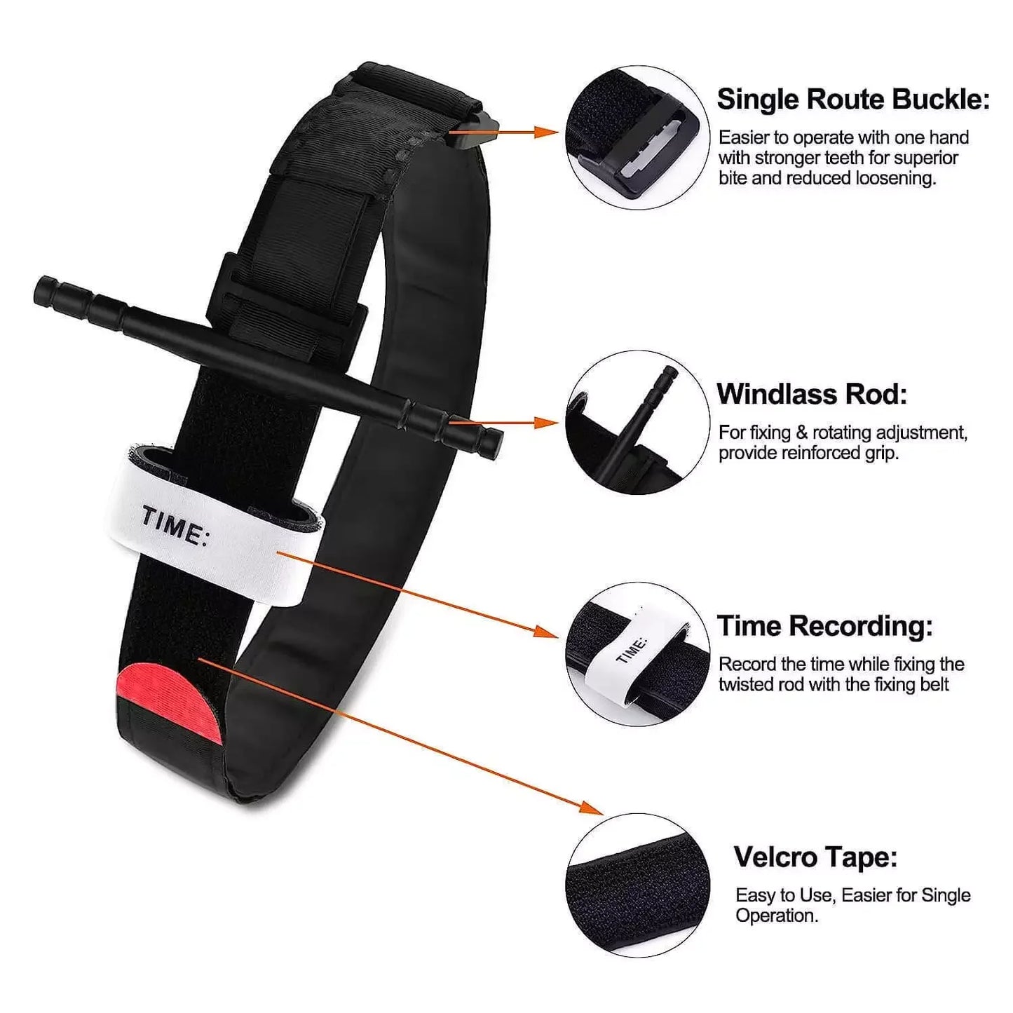 Tourniquet Medical Emergency One Hand Rapid Combat First Aid Outdoor