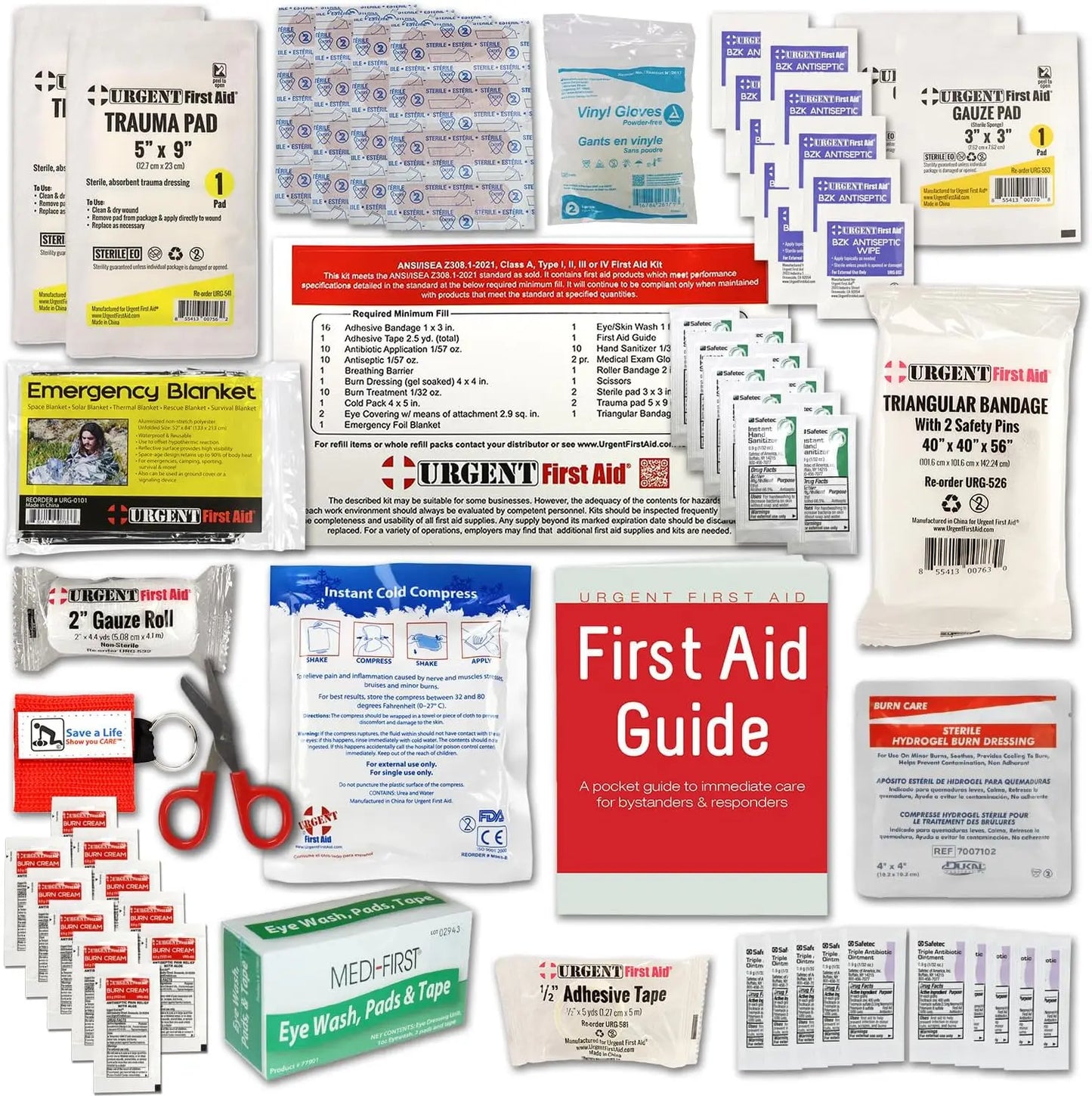 ANSI 25 Person First Aid Kit Refill With 78 Pieces For Office Home Car