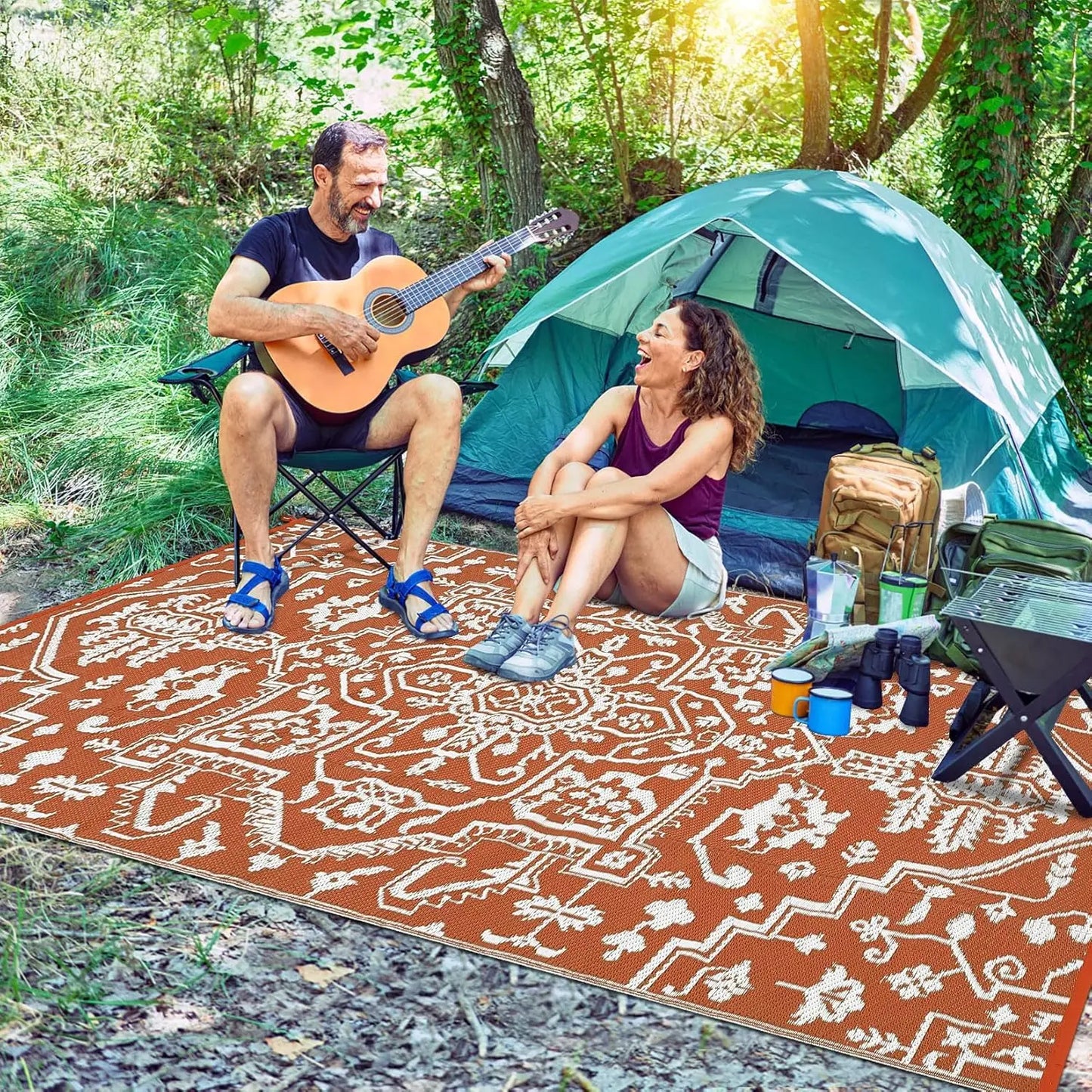 Twister.CK Waterproof Outdoor Area Rug Stain Resistant Mat