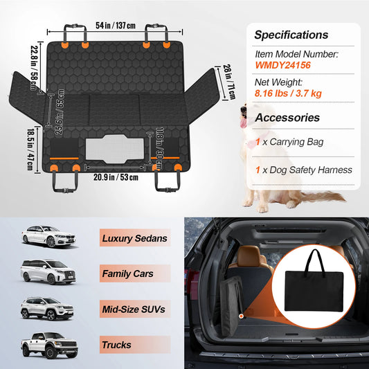 SucceBuy Back Seat Extender Dog Car Hammock