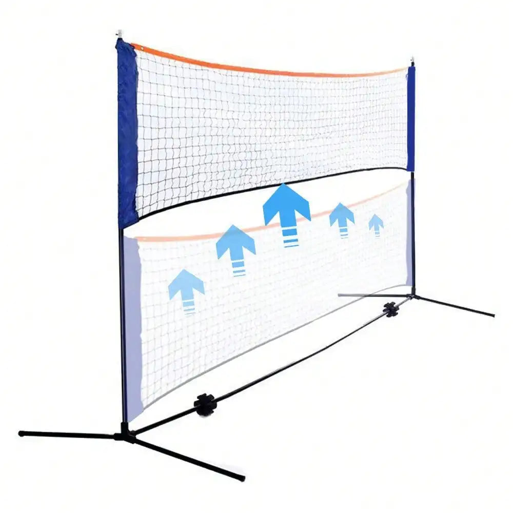 10x5FT Portable Adjustable Badminton Volleyball Tennis Net Set W/Carry Case Blue