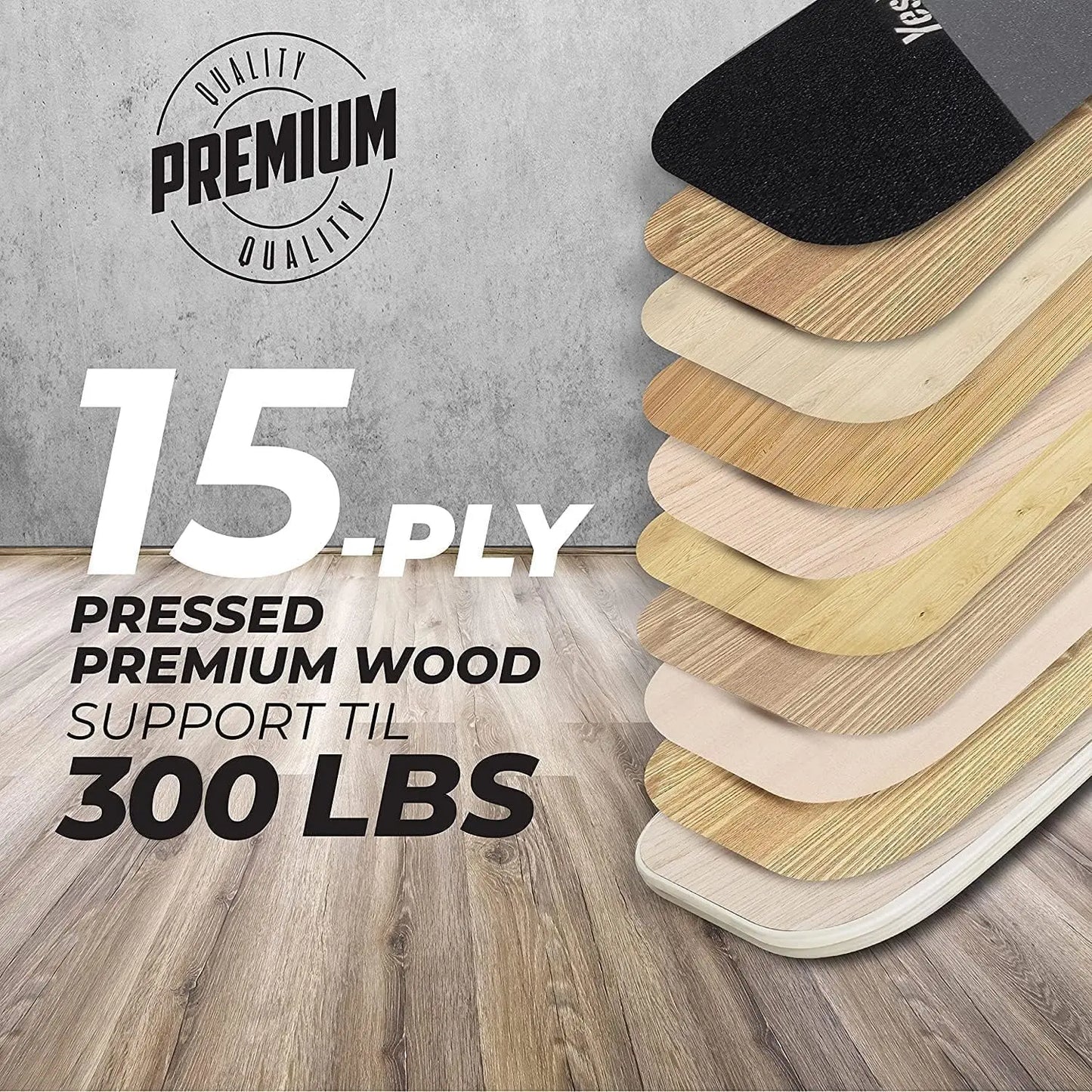 Ytyin Adjustable Balance Board With Stoppers For Core Fitness