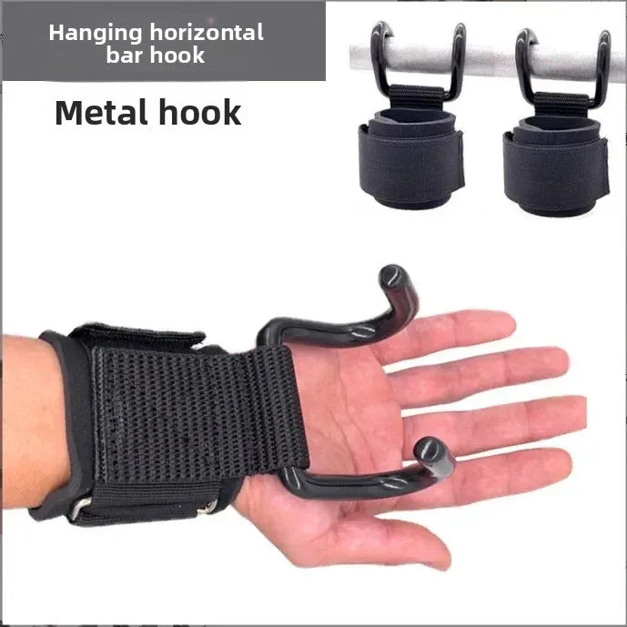Non Slip Weight Lifting Hooks Pair For Deadlifts And Pull Ups
