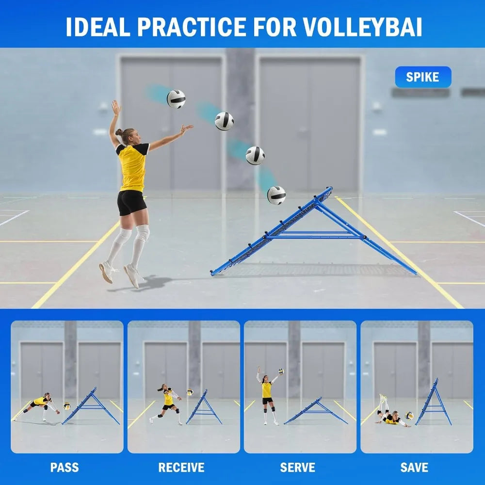 Volleyball Baseball Rebounder Net, Softball Pitchback Net Quick Adjustments, Lacrosse Bounce Back Practice Equipment, Ideal for Outdoor Indoor Backyard Training