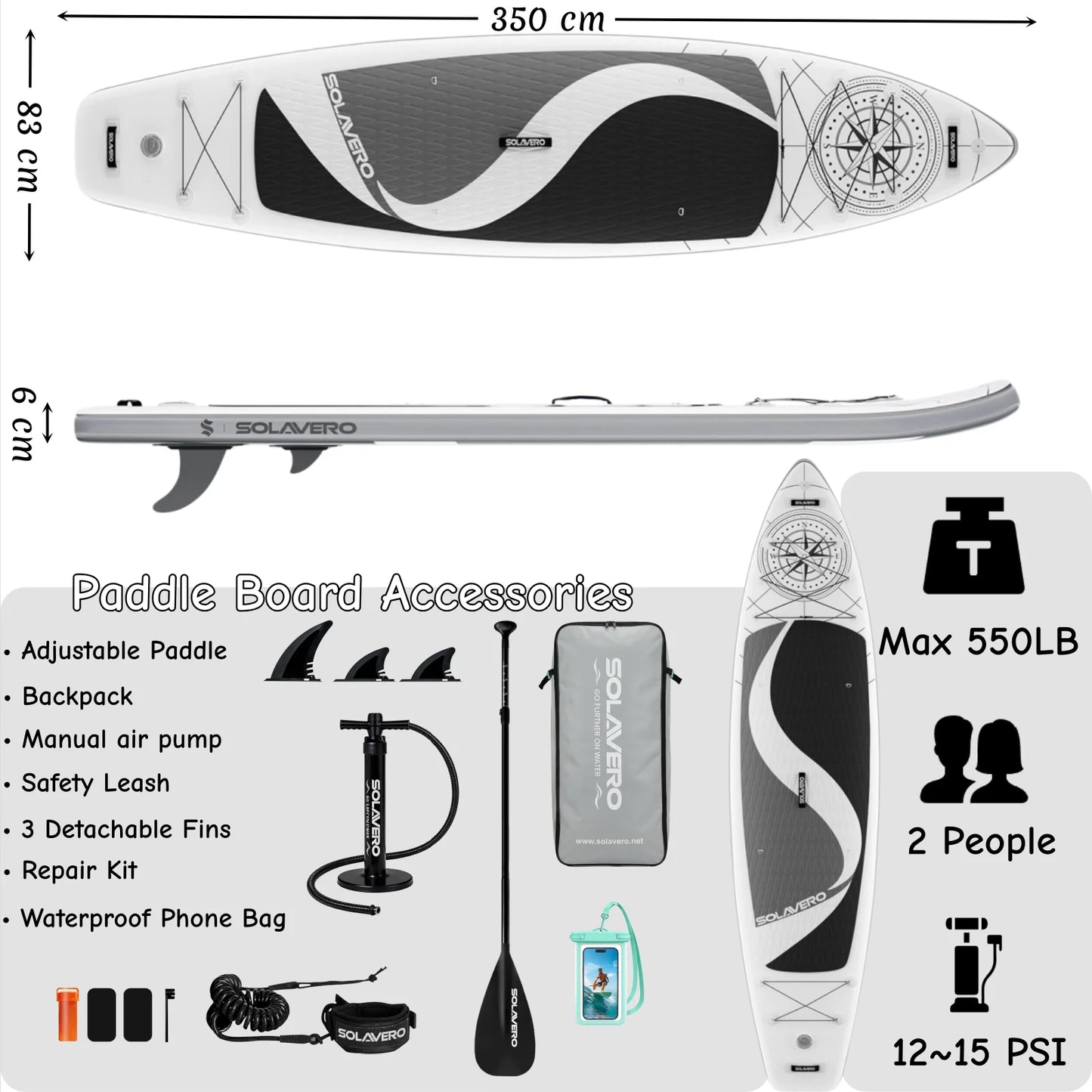 Nebmaax Inflatable Stand Up Paddle Board With Premium Accessories