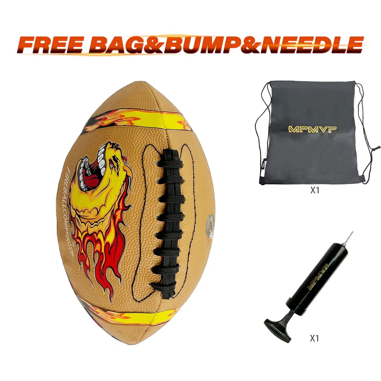 Durable Light Up Rubber American Football For All Weather Play