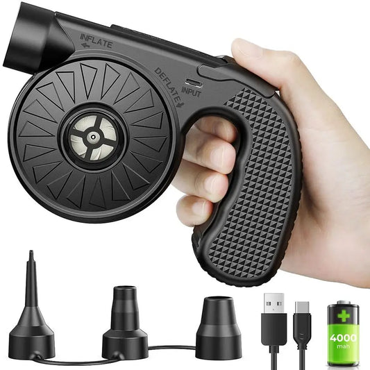Rechargeable Electric Air Mattress Pump With QuickFill Inflator