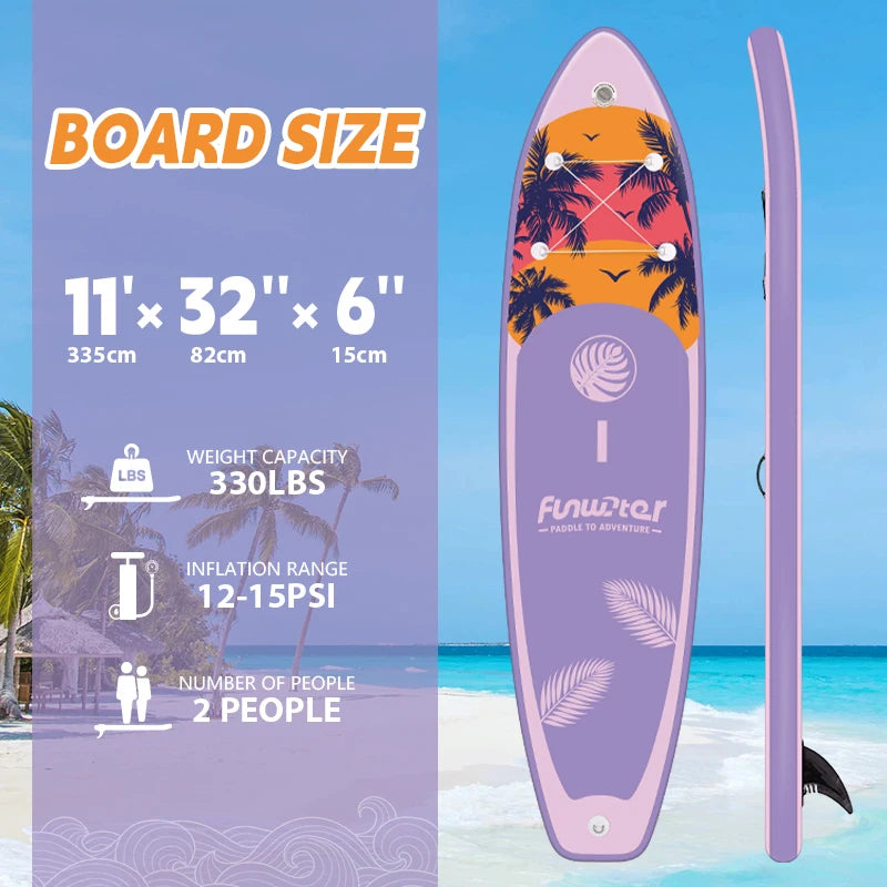 Funwater Inflatable Stand Up Paddle Board With Accessories