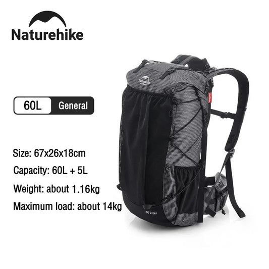 Naturehike Outdoor Mountain Backpack Waterproof With Rain Cover