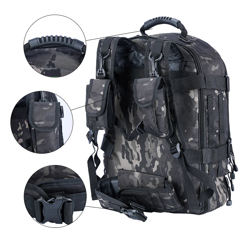 Tactical Backpack Molle Military Daypack for Hiking Camping Travel