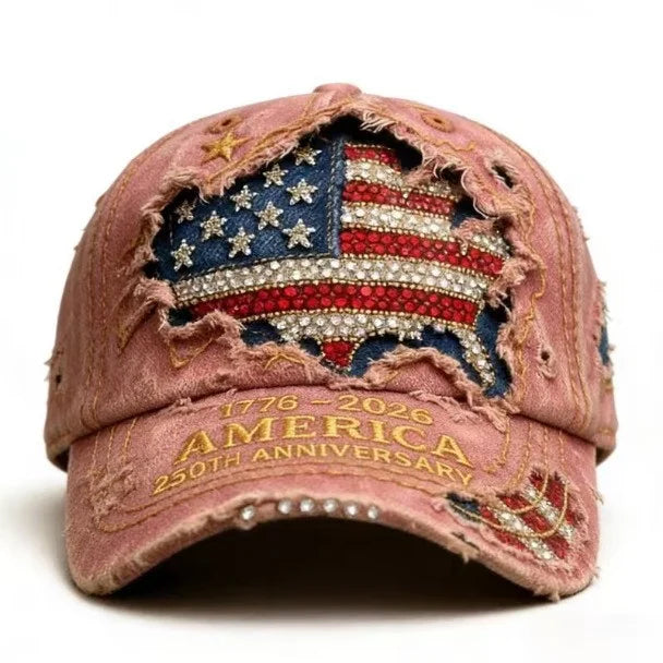 Breathable Patriotic Baseball Cap US Anniversary Tribute Hat Washed
