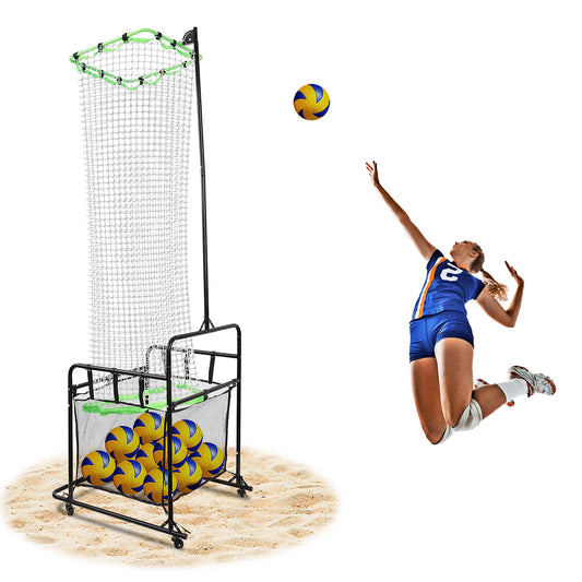 Volleyball Setting Trainer Volleyball Equipment Adjustable Height Angle Practice Volleyball Net for Indoor and Outdoor Practice