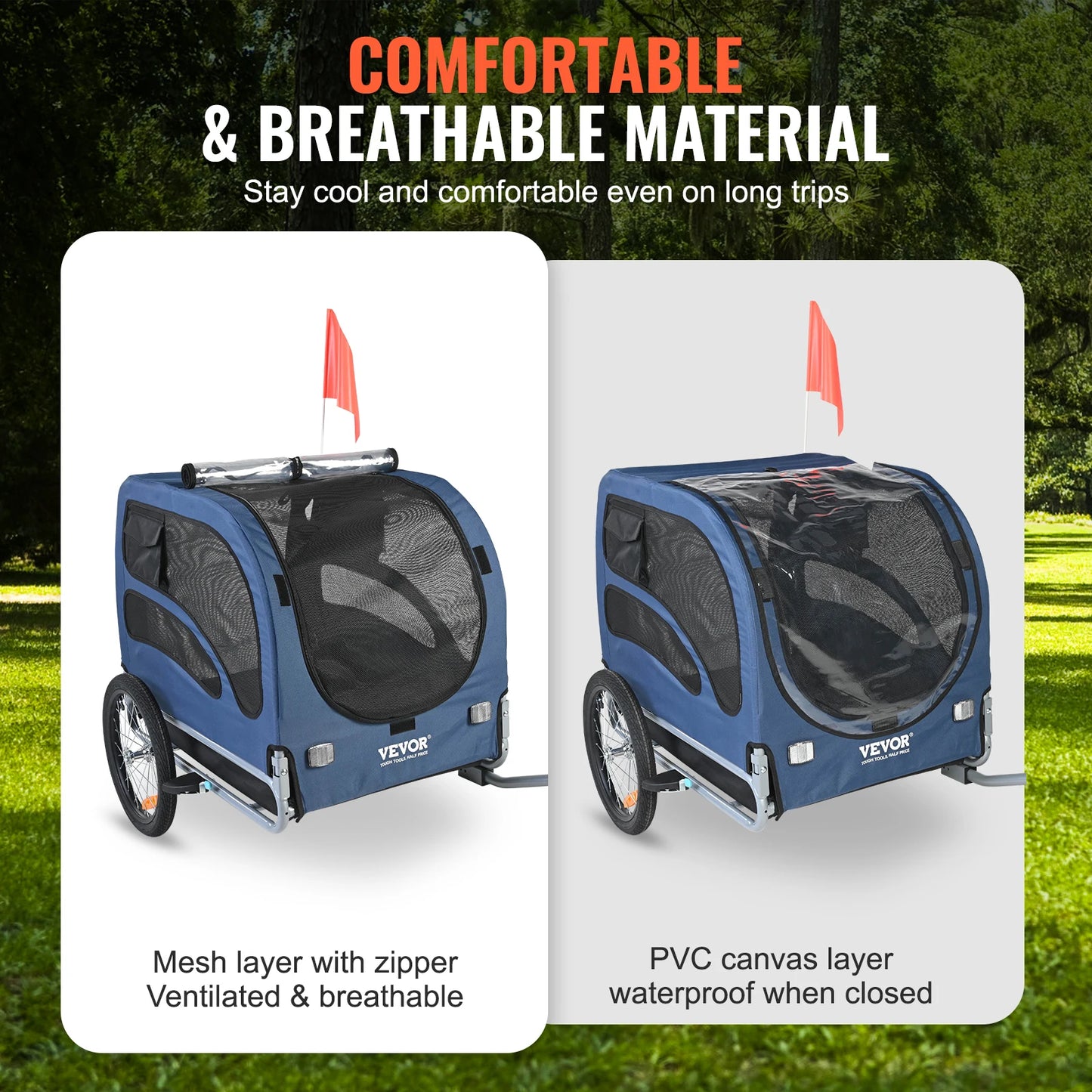 Pet Bike Trailer For Dogs Collapsible Carrier And Travel