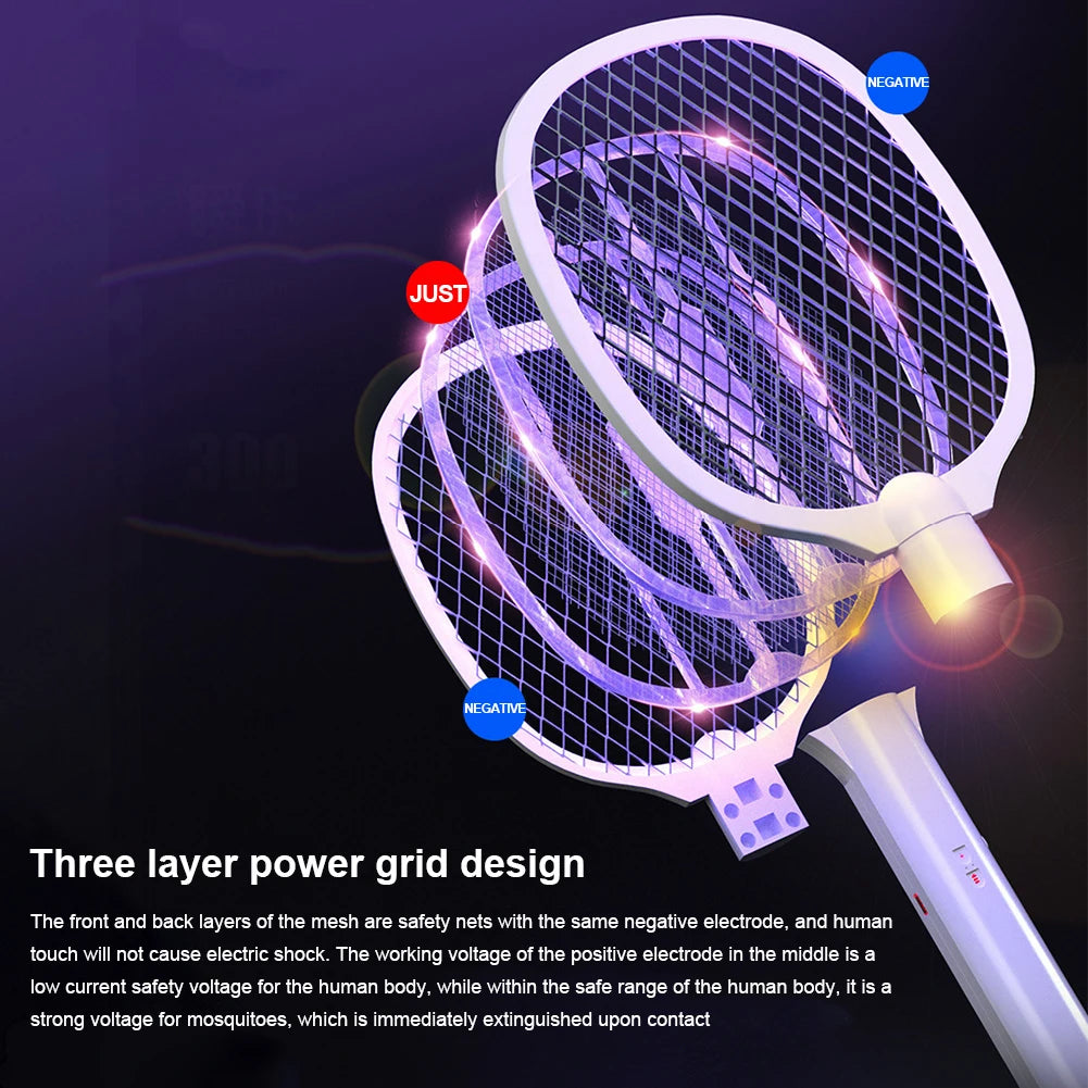 MOJOYCE 2 In 1 Electric Fly Swatter And Mosquito Trap