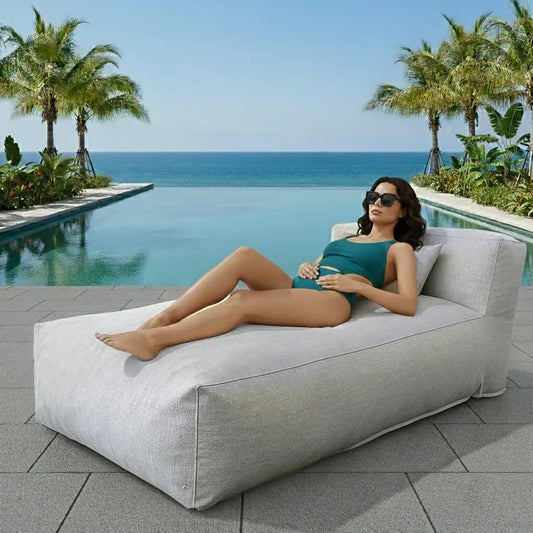 Outdoor Bean Bag Lounger Chair For Sunbathing And Tanning