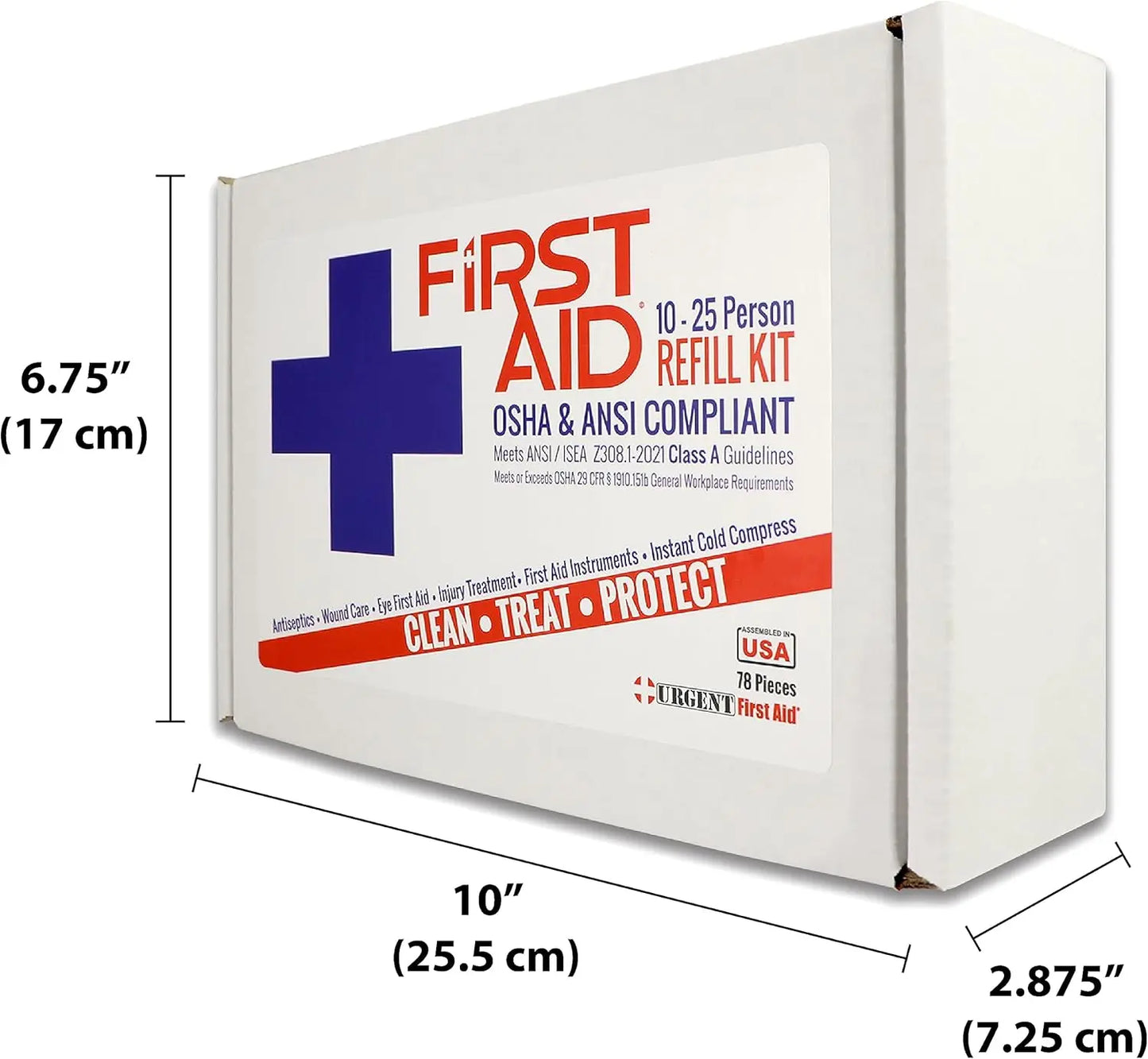 ANSI 25 Person First Aid Kit Refill With 78 Pieces For Office Home Car
