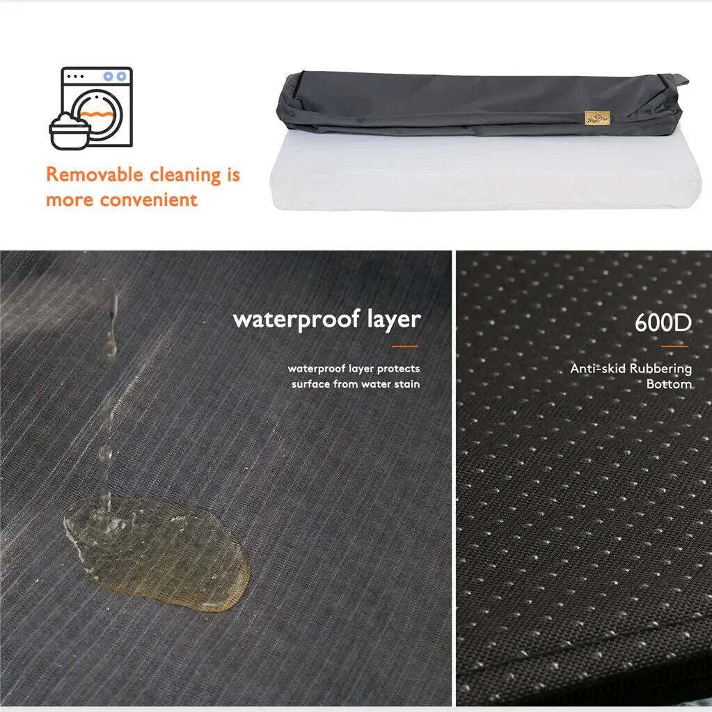 Dog Memory Foam Orthopedic Bed With Washable Waterproof Cover