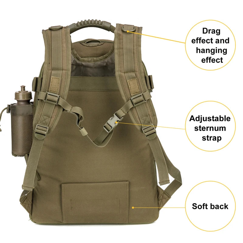 LQARMY Tactical Backpack For Outdoor Hiking And Travel