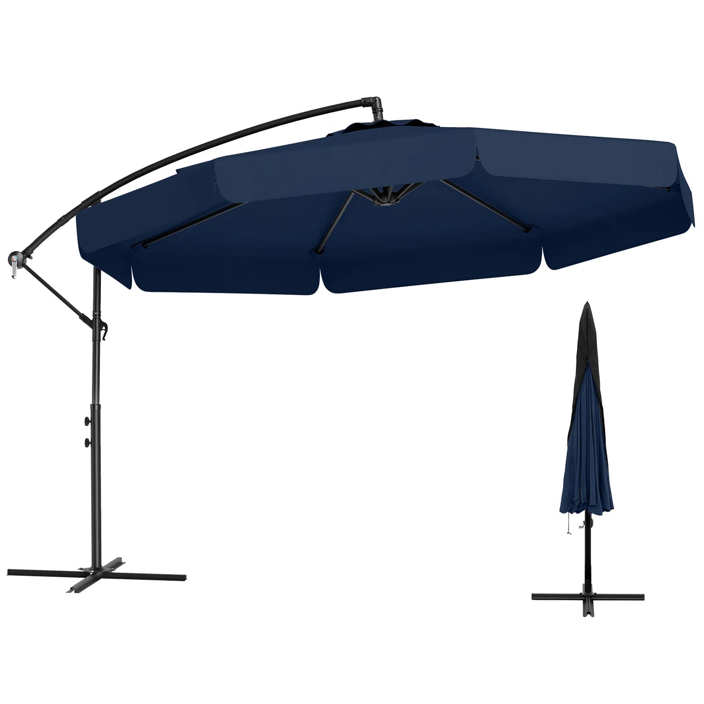 LIFEZEAL Cantilever Offset Hanging Umbrella With Cover