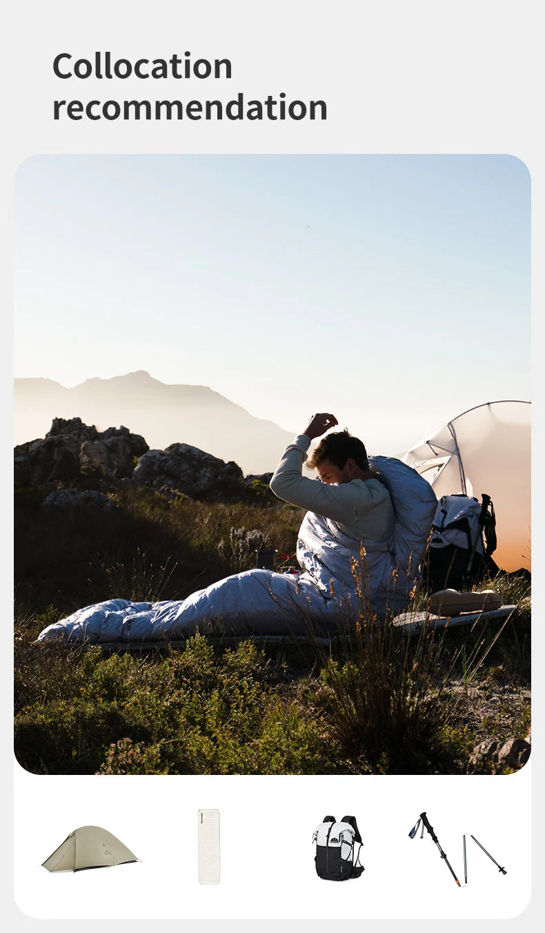 Naturehike Ultralight 650FP Duck Down Sleeping Bag For Hiking Travel