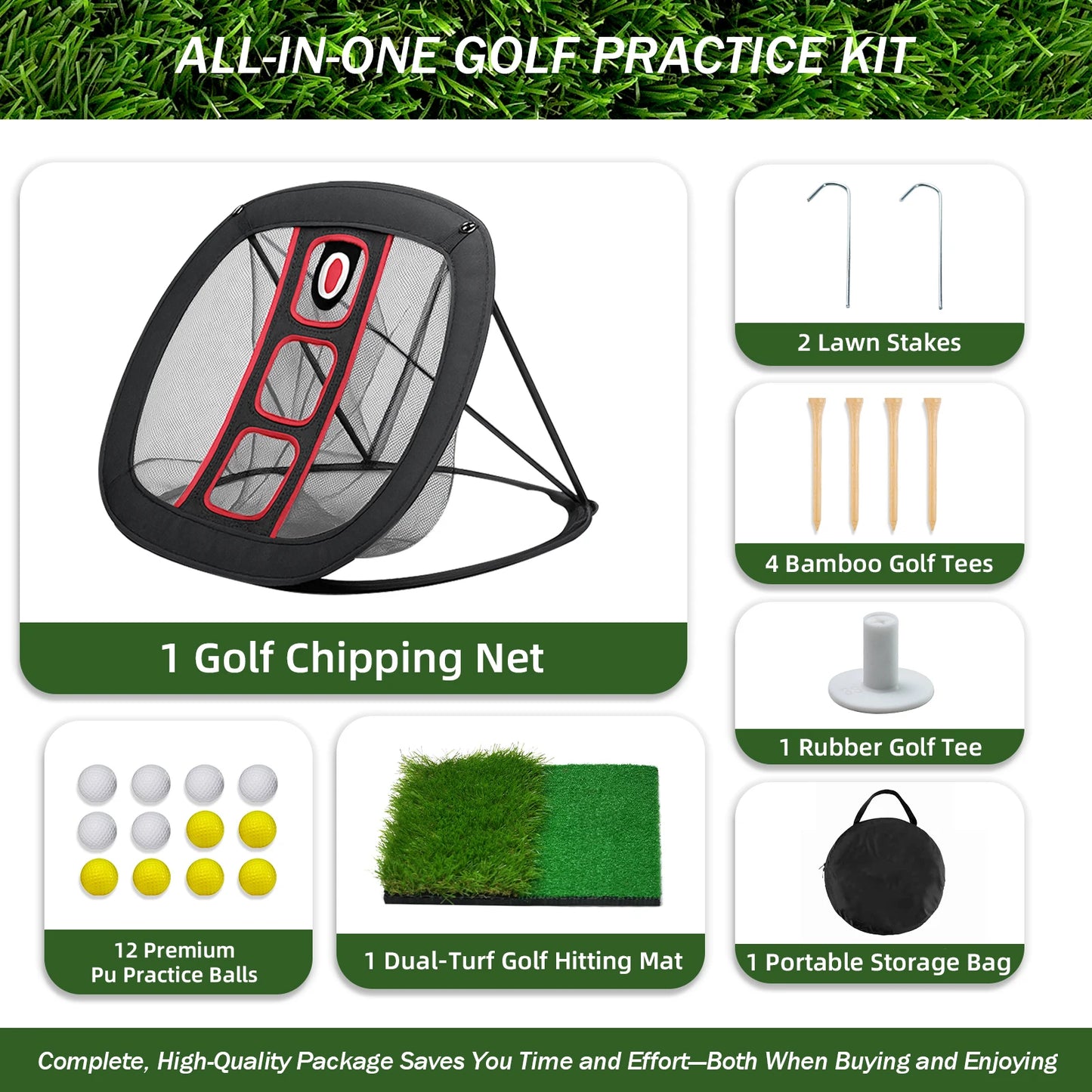 AESWGOF Golf Practice Net For Swing Training Indoor Netting