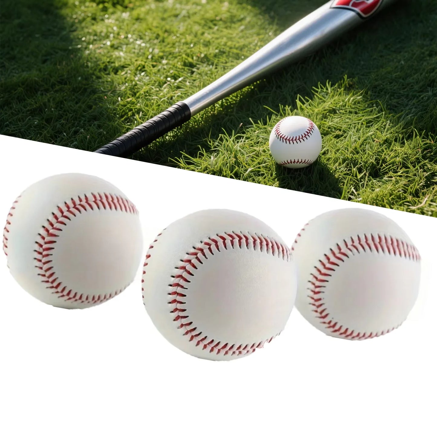 Nine inches Baseball Softball Hardball Training Balls Handmade Baseballs Hard&Soft Baseball Outdoor Practice Team Game
